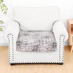 Smiry Printed Couch Cushion Covers, Stretch Soft Couch Covers for Sofa, Washable Non-Slip Sofa Slipcover Furniture Protector for Indoor and Outdoor (1 Pack, Brown and White)