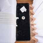 Chicrug Soft Runner Rug for Bedroom Living Room Plush Fluffy Rug 2x8 Feet, Shag Furry Runner Rug Carpet Non Shedding for Nursery Children Kids Girls Room Home Decorative, Black