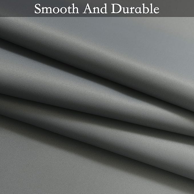 SimpleHome Ombre Room Darkening Curtains for Living Room, Light Blocking Gradient Grey to Greyish White Thermal Insulated Grommet Window Curtains/Drapes for Bedroom, 2 Panels, 52x63 inches Length