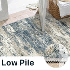 BEIMO 5x7 Area Rugs for Bedroom, Navy Beige Washable Abstract Non Slip Rug