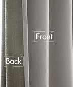MIULEE Silver Gray Velvet Curtains 84 inches - Luxury Blackout Curtains for Bedroom Living Room Thermal Insulated Super Soft Window Drapes Rod Pocket & Back Tab, W52 x L84 inches, 2 Panels