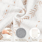 Nakagishi Area Rug Living Room Rugs: 8x10 Large Soft Machine Washable Boho Moroccan FarmNeutral Stain Resistant Indoor Floor Carpet for Bedroom Under Dining Table Home Office Decor-Cream Brown