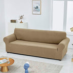 Joccun Stretch Couch Cover Slipcovers, 1-Piece Sofa Covers for 3 Cushion Couch Spandex Jacquard Washable Furniture Protector Cover for Living Room,Kids,Pets(Sofa,Tan)