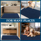 OLANLY Dog Door Mat for Muddy Paws 50x30, Super Absorbent Chenille Mud Mat