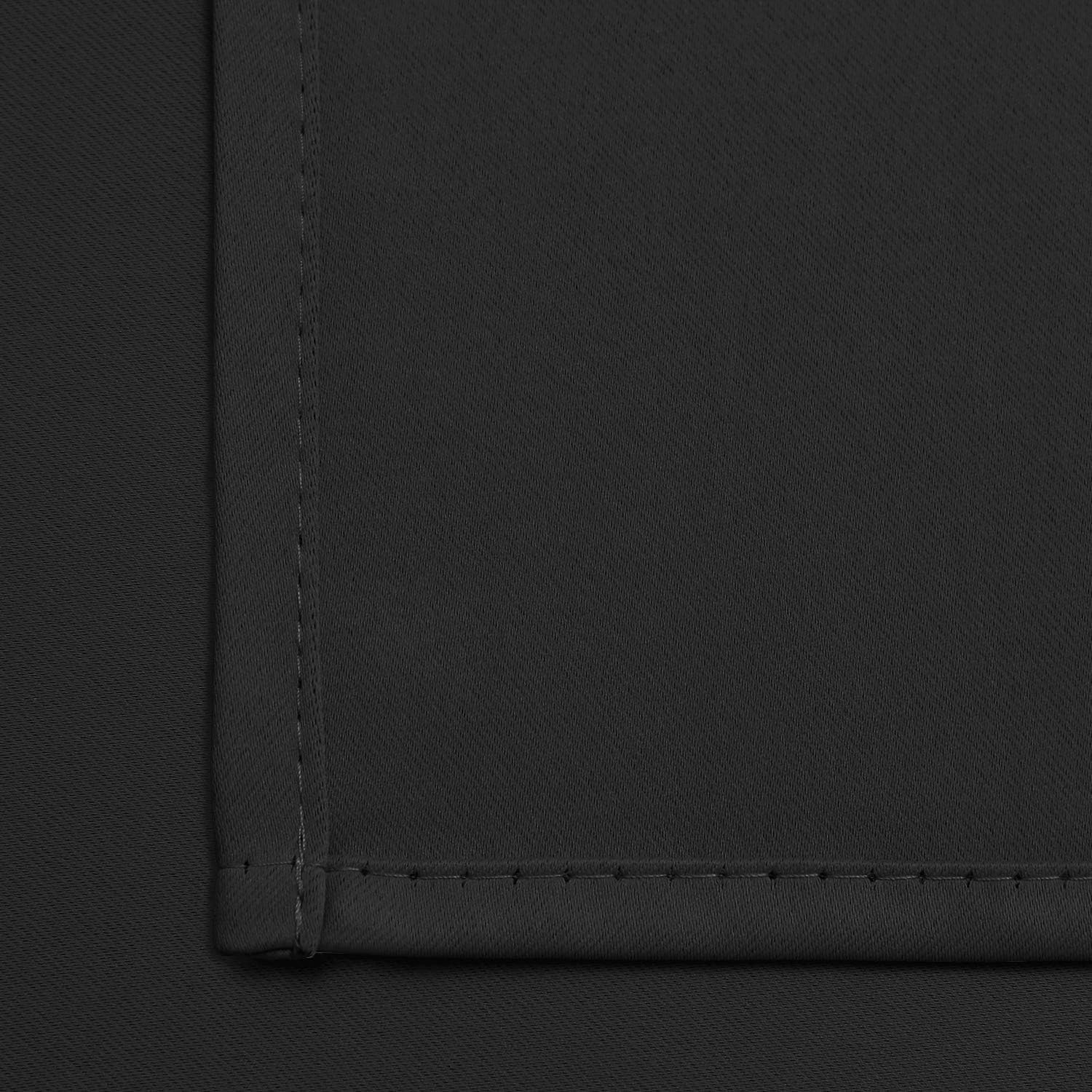 Yakamok Blackout Curtains 38x36 inch Black Thermal Drapes-Kitchen