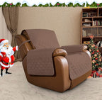 Easy-Going Oversized Recliner Cover Reversible Couch Cover Sofa Cover for Living Room Water Resistant Furniture Protector with Elastic Straps for Pets Dog (Oversized Recliner, Brown/Beige)