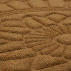 Mohawk Home Entryway Door Mat 2' X 3' All Weather Outdoor Non Slip Recycled Rubber Doormat, Rope Impressions Light Brown