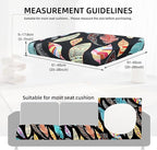 8Pcs Outdoor Cushion Covers, Patio Cushion Covers,Stretch Elastic Slipcovers, Replacement Washable & Reusable Furniture Protector for Patio Couch(Dream Feather,8PCS)