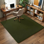 Amearea 4x4 Square Area Rug for Bedroom Living Room, Olive Green Fluffy Rug