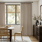 MIULEE Pinch Pleated Thick Linen Curtains 108 Inches Length 2 Panels for Living Room Bedroom, Extra Long Pinch Pleat Drapes Back Tab Light Filtering Grey Beige Foor to Ceiling Curtains with Hooks