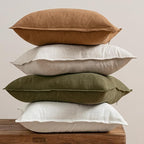 MIULEE Brown Linen Pillow Covers Pack of 4 Decorative Natural Solid Throw Pillow Covers Soft Accent Boho Farmhouse Couch Pillowcases Modern Spring Home Decors for Living Room Bed Sofa 20x20 Inch