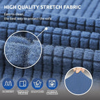 KEKUOU Stretch Sofa Cover Slipcover ，Couch Covers for 3 Cushion Couch Sofa pet Friendly (78"-94") Furniture Protector Sofa with Elastic Bottom for Kids,Dog, Jacquard Small Checked(Large,Riverside)