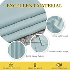NICETOWN Sky Blue Curtains for Kids Room - Triple Weave Microfiber Home Thermal Insulated Solid Ring Top Blackout Panels/Drapes for Bedroom(Sky Blue, Set of 2, 52 x 95 Inch)