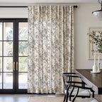 jinchan Linen Floral Curtains 100 Inch Extra Wide for Patio Sliding Glass Door Room Divider Curtain for Living Room 90 Inch Length Farmhouse Peony Black Printed Curtain Set 1 Panel
