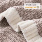 Snuggle Sac Heather Taupe Throw Blanket for Couch, Oversized Throw XL Super Soft Warm Blankets Cozy Knit Fuzzy Lightweight Throws for Sofa, Bed, Living Room, Taupe, 50x70 inches