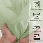 OWENIE Sheer Curtains 63 inch Length 2 Panels Set, Rod Pocket Voile Fimly Sheer Drapes for Living Room/Bedroom, 2pcs, Each 42" W x 63" L, Light Green