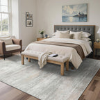 BEIMO 8x10 Area Rugs for Bedroom, Grey Beige Washable Abstract Rug