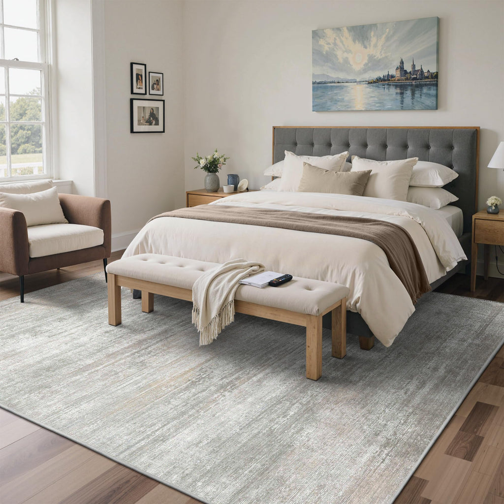 BEIMO 8x10 Area Rugs for Bedroom, Grey Beige Washable Abstract Rug