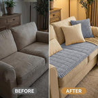 Smiry Couch Cover for Dogs Washable, Non Slip Fuzzy Pet Couch Covers for 3 Cushion Sofa Pet Friendly, Thick Soft Sofa Slipcovers Cushion Protector (Grey, 27.6" x 88")