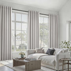 Topfinel Extra Long 120 Inch Blackout Curtains for Large Window Treatment Modern Farmhouse Linen Drapes Sound Proof Drapes Room Divider Pleat Ceiling Track Burg Bedroom Grey(W52 xL132 2 Panels)