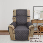 Recliner Chair Covers Reversible Sofa Cover Couch Cover for Pets Lazy Boy Furniture Protector(28''Recliner,Dark Grey/Light Grey)
