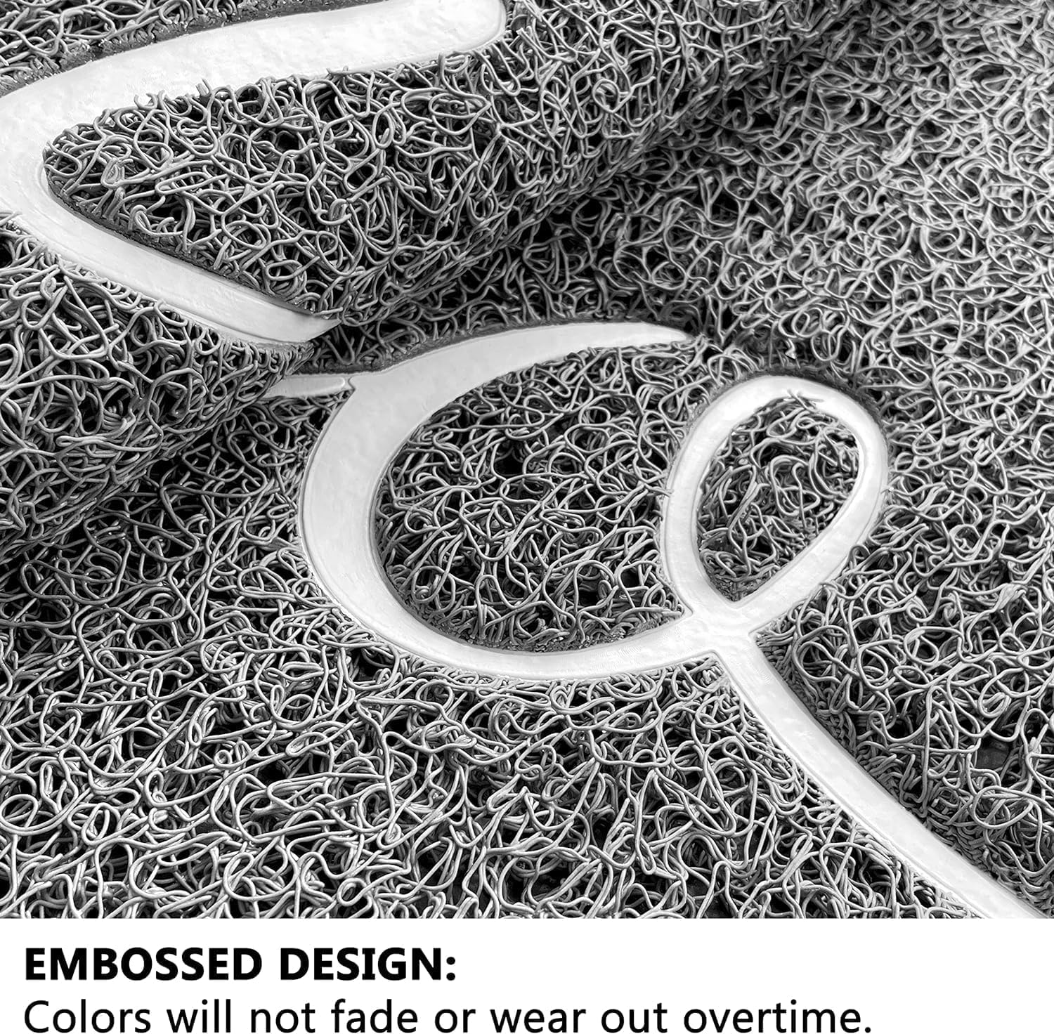 EARTHALL Door Mat Outside Inside Hello Doormat, 36"x24", Durable Floor Mat Non Slip Mat Ultra Absorb Mud Easy Clean Front Doormat for Garage, Entryway, Patio, High Traffic Areas, Grey