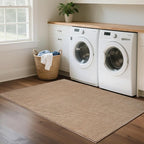 YDKGL Boho 3x5 ft Washable Area Rug Entryway Runner for Kitchen, Non Slip Woven Hallway Rugs Kitchen Mats for Floor Hall Rug Indoor Door Mat Carpet for Backdoor Bedroom Living Room, Easy Clean, Brown