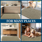 OLANLY Dog Door Mat for Muddy Paws 47x24, Super Absorbent Chenille Mud Mat