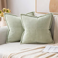 MIULEE Decorative Throw Pillow Covers for Couch 18x18 Inch Light Green