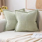 MIULEE Decorative Throw Pillow Covers for Couch 18x18 Inch Light Green