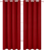 LEMOMO Blackout Curtains 66 x 95 inch/Red Curtains Set of 2 Panels/Thermal Insulated Room Darkening Bedroom Curtains