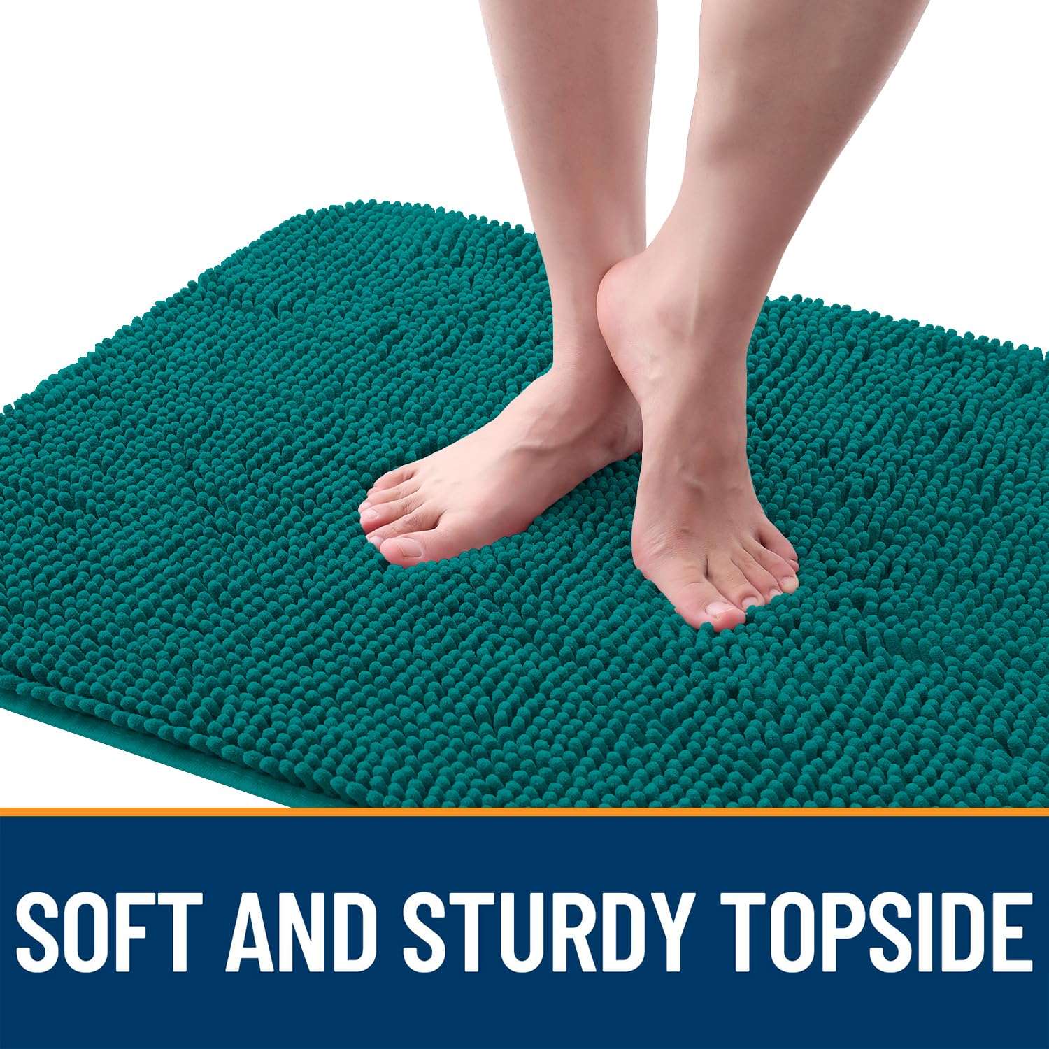 OLANLY Dog Door Mat for Muddy Paws 30x17, Super Absorbent Chenille Mud Mat