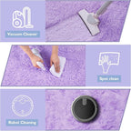 yulidayang Purple Fluffy Round Area Rugs for Bedroom,6'X6'Shag Circle Area Rugs for Girls Room,Non Slip Fuzzy Plush Rug for Kids Room Living Room and Dorm Home Decor Rug