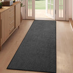 YDKGL 2x5 ft Hallway Runner Rug Boho Woven Washable Long Kitchen Runner Rugs Mat Non Slip, Soft Entryway Laundry Hall Runner Floor Carpet for Indoor Backdoor Bedroom Kitchen Living Room, Black