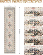 Kitchen Runner Rug Non Slip Washable 2.5x10, Soft Ultra-Thin Entryway Rug Runners for Hallways, Carpet Runner for Living Room,Kitchen, Laundry, Bathroom(Blue/Red/Multi,2.5'x10')