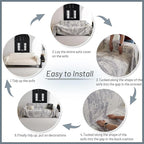 MYSKY HOME Couch Cover for Sectional Sofa Set Furniture Sofa Cover Washable for Dog Cat Pet Couch Cover 3 Cushion Couch Sofa Chenille Couch Protector Multi-Use Couch Covers Blanket,71" X134"