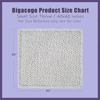 Bigacogo Chunky Knit Throw Blanket for Couch, 40x40 inches, 100% Hand Knitted with Thick Jumbo Chenille Yarn, Cozy Soft Large Rope Knot Cable Crochet Blankets for Sofa Bed Living Room, Yellow Green