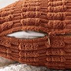 MIULEE Fall Decorative Throw Pillow Covers 18x18 Dark Rust Pack of 2