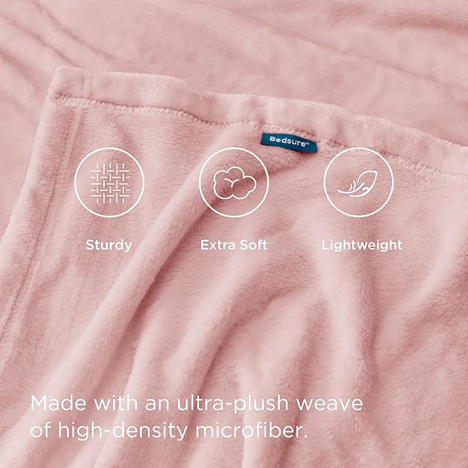 Bedsure GentleSoft Pink Fleece Blankets King Size - Bed Blanket Soft Lightweight Plush Cozy Fuzzy Luxury Microfiber, 108x90 inches