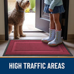 OLANLY Front Door Mat Outside 47x23, All-Season Heavy-Duty Rubber Doormat