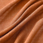 MIULEE Orange Curtains 84 Inch Length 2 Panels for Bedroom Living Room, Soft Thick Linen Textured Window Drapes Semi Sheer Light Filtering Back Tab Rod Pocket Burlap Look Fall Boho Decor