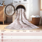 UERMEI 9x12 Area Rug Living Room Rugs - Washable Neutral Modern Abstract Soft Thin Large Rug Indoor Floor No Slip Rug Carpet for Bedroom Under Dining Table Home Office Decor - Pink