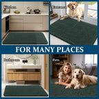 OLANLY Dog Door Mat for Muddy Paws 36x24, Super Absorbent Chenille Mud Mat