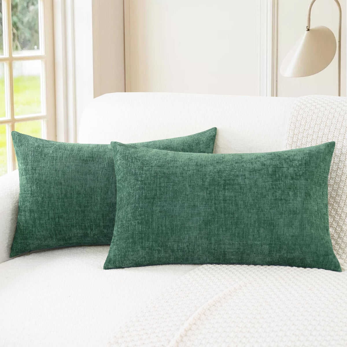 CaliTime Decorative Couch Throw Pillow Covers 26 X 16 Inches Plum Purple