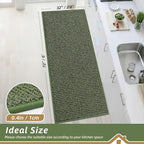 BEQHAUSE Kitchen Runner Rugs 32"x72", Kitchen Mats for Floor, Green