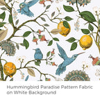 Topfinel White Pretty Pioneer Woman Blackout Curtains 63 Inches Length 2 Panels, Aesthetic Retro Botanical Floral Hummingbird Printed Soundproof Grommet Drapery Treatment for Nursery Kid Classroom