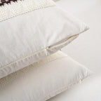 Fancy Homi Set of 1 Boho Brown Decorative Throw Pillow Cover 22x22 Inch for Couch Bed Sofa, Aesthetic Modern Organic Farmhouse Home Decor, Soft Cotton Cute Accent Macrame Woven Cushion Case