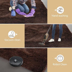 10X14 Large Area Rugs for Living Room Bedroom,Big Shag Rug for Bedroom Dorm,Soft Fluffy Indoor Carpet Nursery Rugs for Kids Girls Room Home Decor,Brown