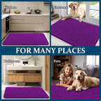 OLANLY Dog Door Mat for Muddy Paws 70x35, Super Absorbent Chenille Mud Mat
