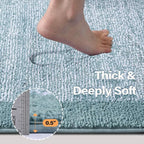 70x24 Long Bathroom Rugs Washable Non Slip, Dusty Blue Bath Mat for Bathroom Floor Tub, Soft Absorbent Quick Dry Mats for Shower, Bathtub,Home Decor